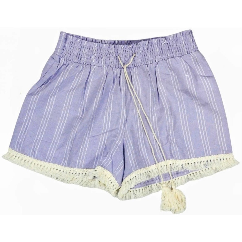 Derek Heart Striped Drawstring Shorts Small